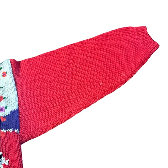 Vtg 90s 00s Studio Collection Cat Purrfect Day Knit Sweater Sz M Grandmacore - Picture 9 of 12